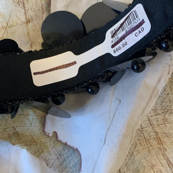 Anthropologie Llani Embellished headband new with tags Pailette black